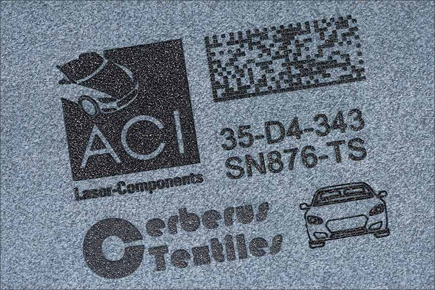 Laserbeschriftung auf Filz - ACI Laser