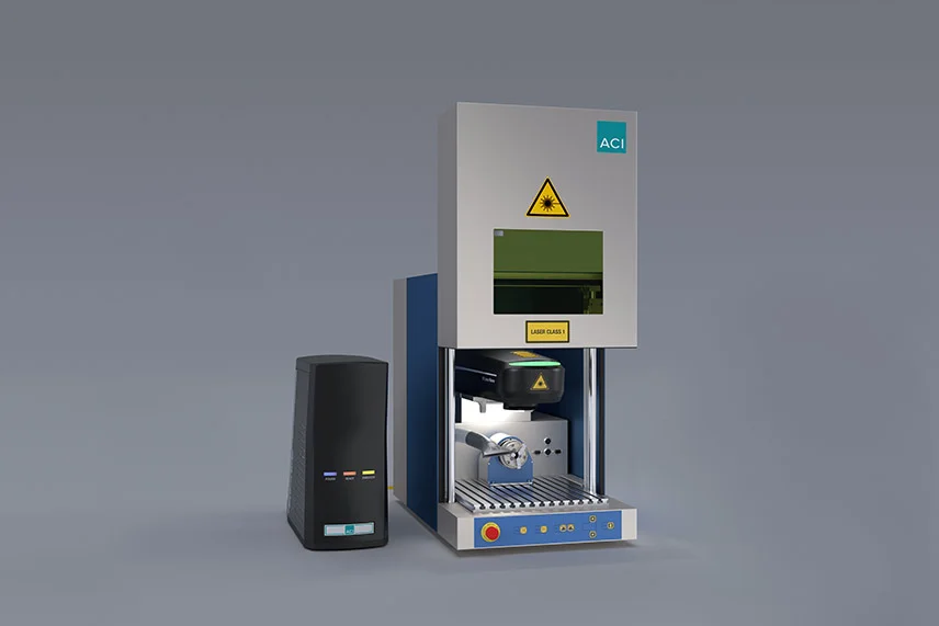 Laser station Workstation Classic with fiber laser DFL Ventus Marker and rotation axis