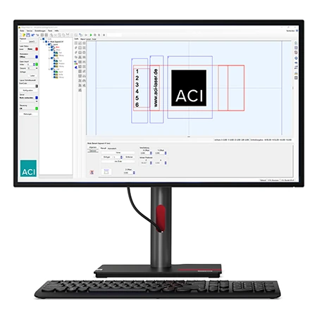 PC de sobremesa con software láser Interfaz de usuario del software láser Magic Mark V3 de ACI