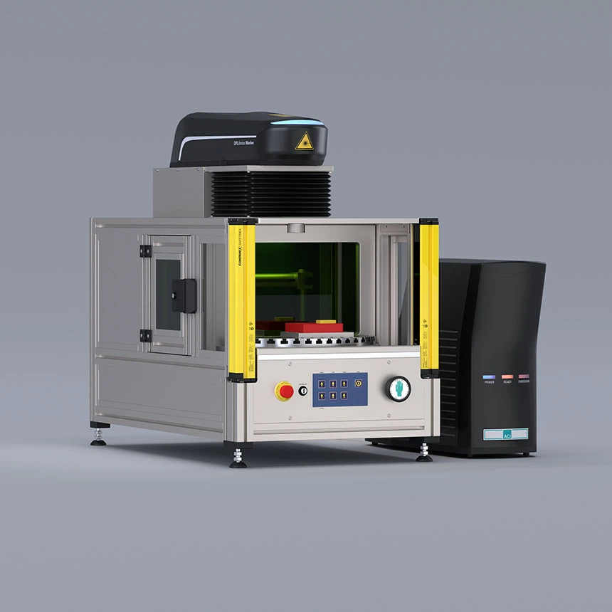 RT400 laser station rotary indexing table with fiber laser from the Business Fiber series